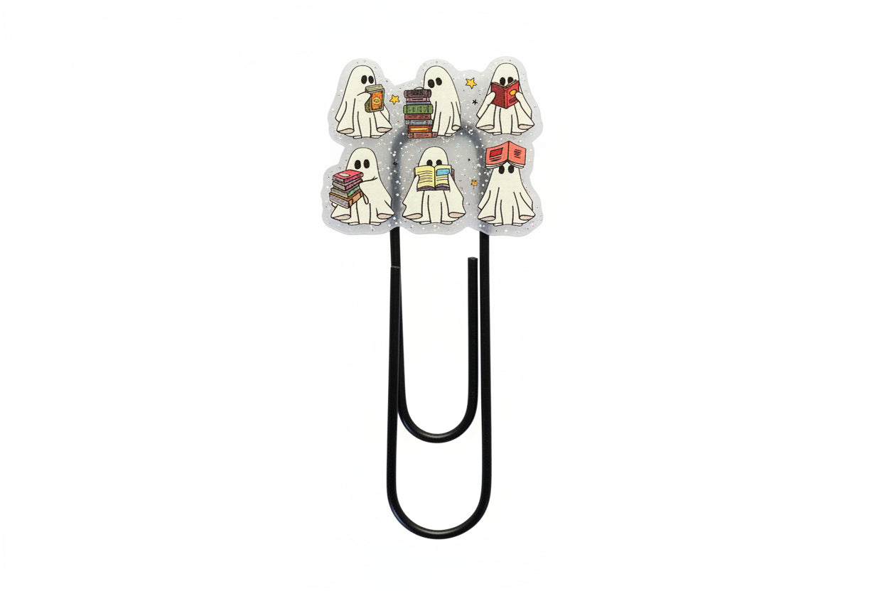 Ghosts Reading Books Giant Paper Clip