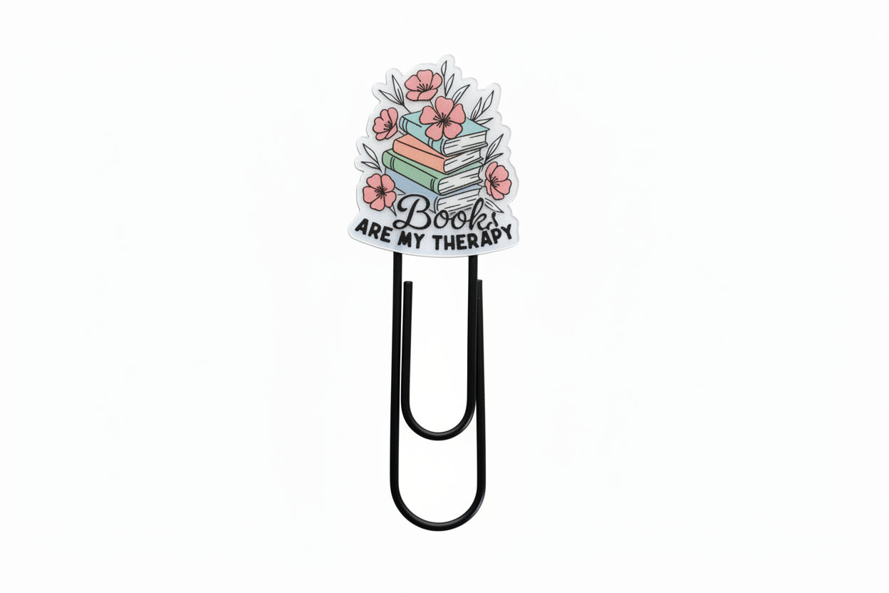 Books Are My Therapy Giant Paper Clip