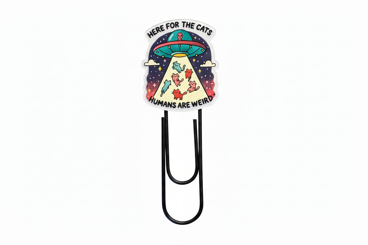 Here For the Cats Giant Paper Clip