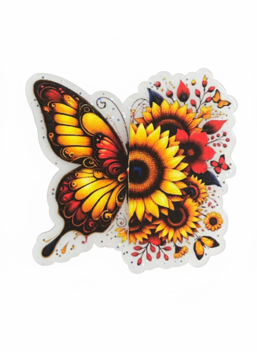 Butterfly & Flowers Magnet