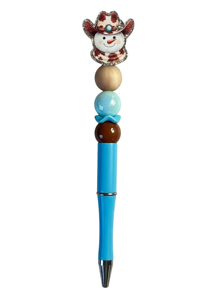 Cowboy Snowman Acrylic Pen