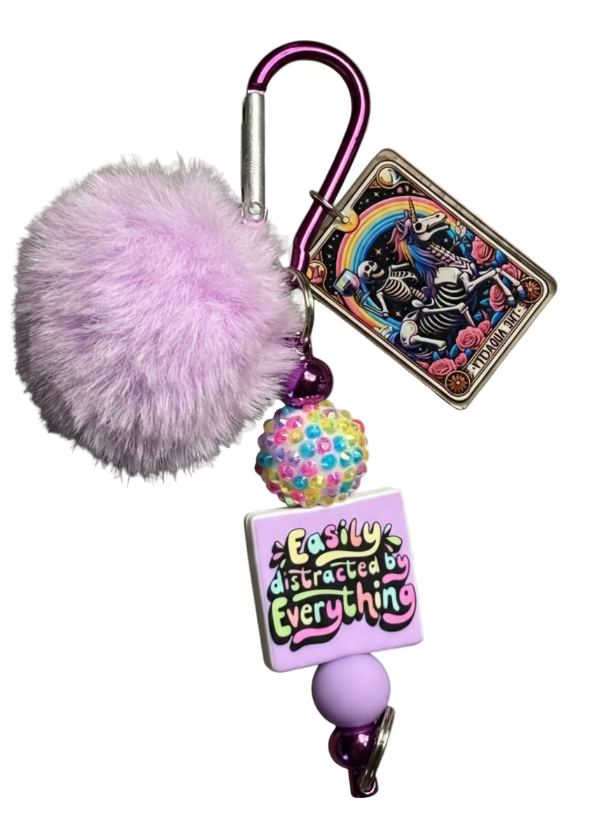 Easily Distracted By Everything Keychain