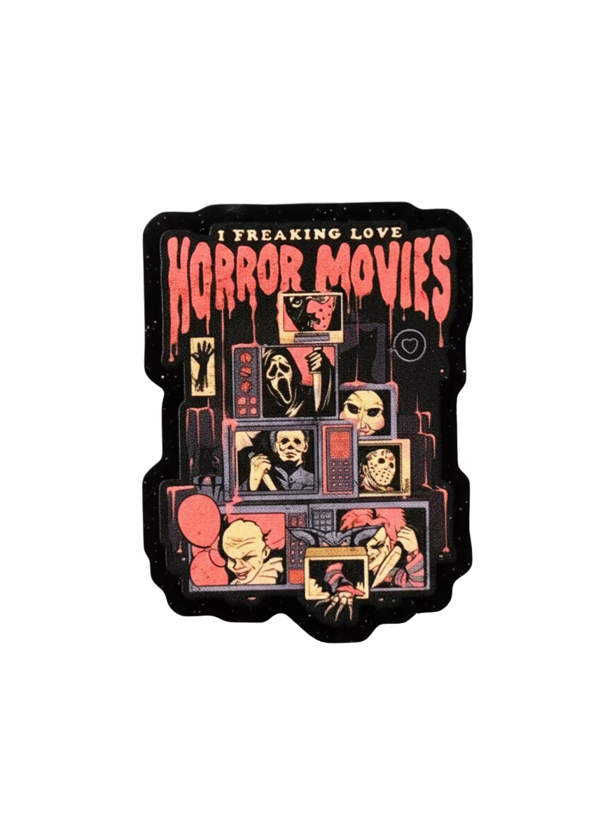 I Freaking Love Horror Movies Bag Clip - Small