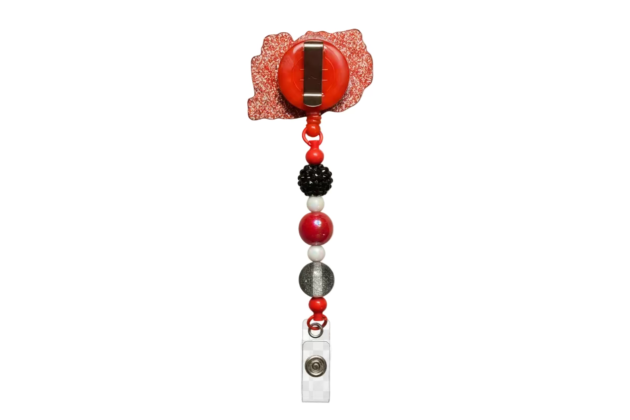 Phlebotomy Beaded Badge Reel