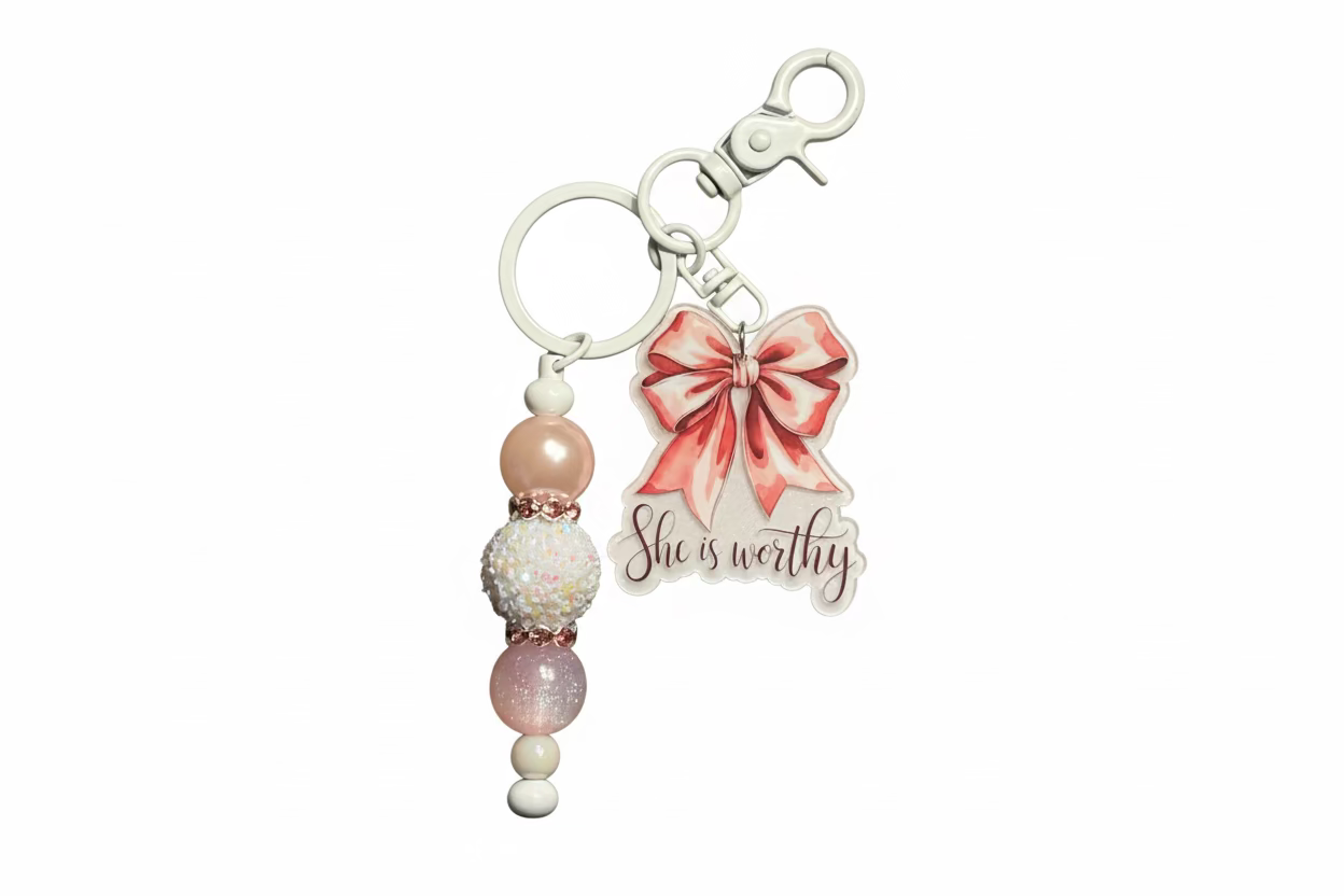 She Is Worthy Keychain