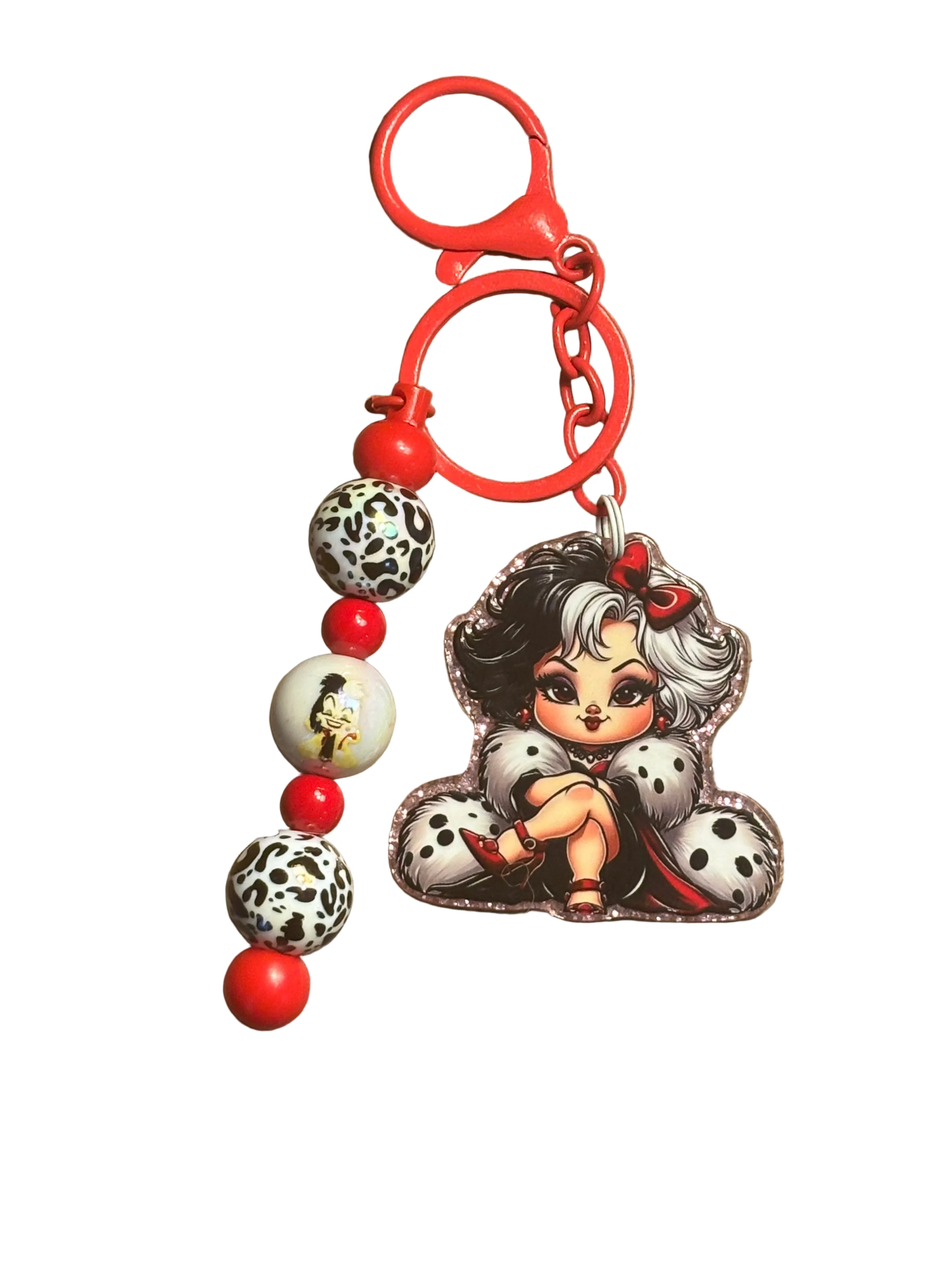 Cruella Inspired Keychain
