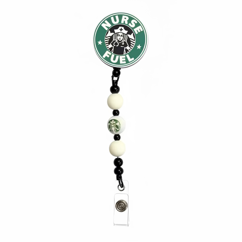 Nurse Inspired Beaded Badge Reels