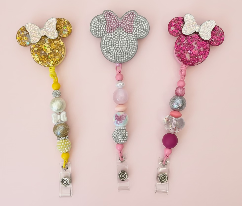 Minnie Mouse Inspired Badge Reels