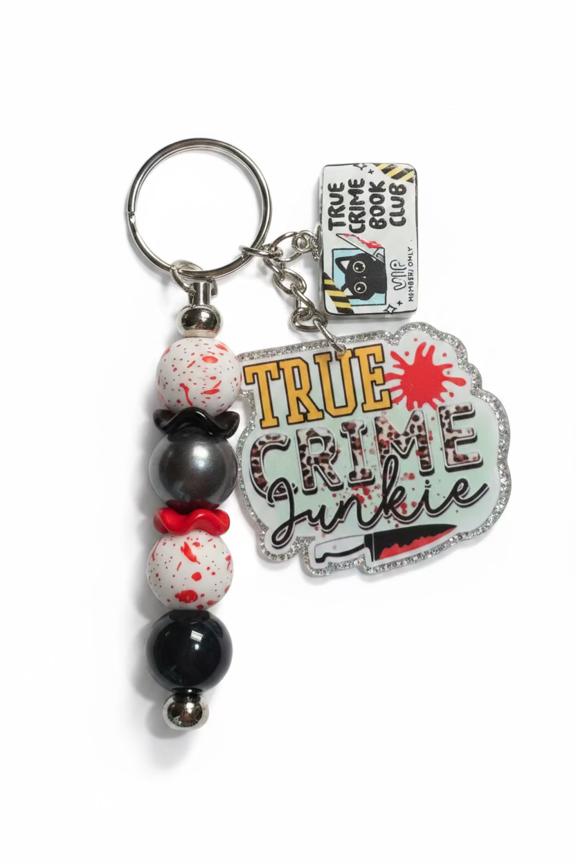 True Crime Junkie Keychain