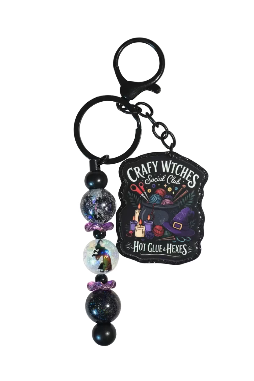 Crafty Witches Social Club Keychain