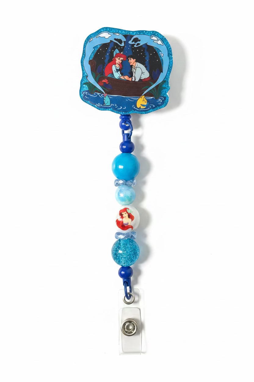 Little Mermaid Inspired Badge Reel