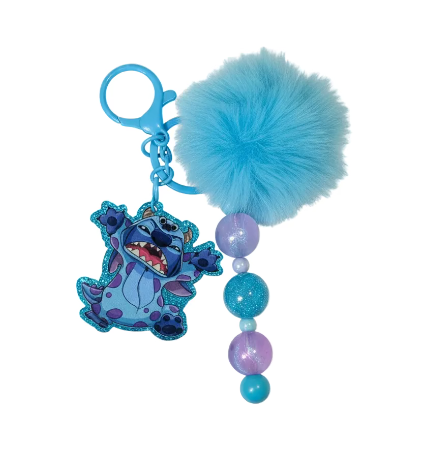 Stitch and Monsters Inc Crossover Keychain